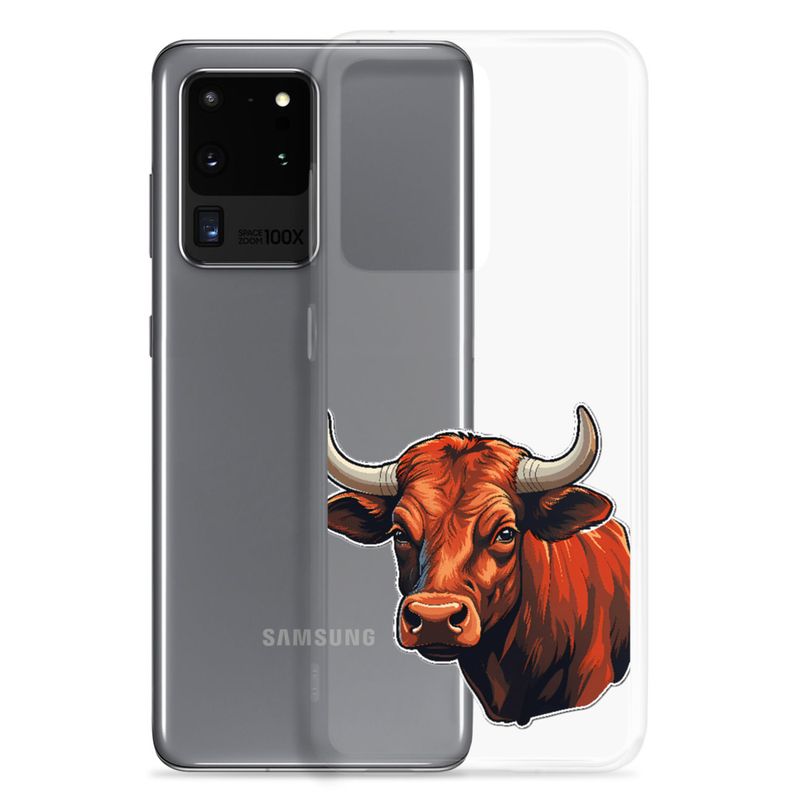 Clear Case for Samsung, Bull face, partial side view, bpor80