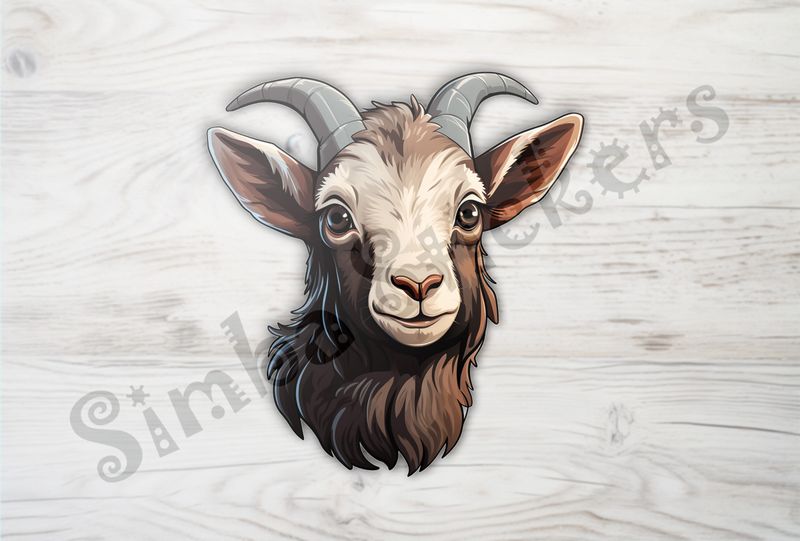 Brown kid goat face