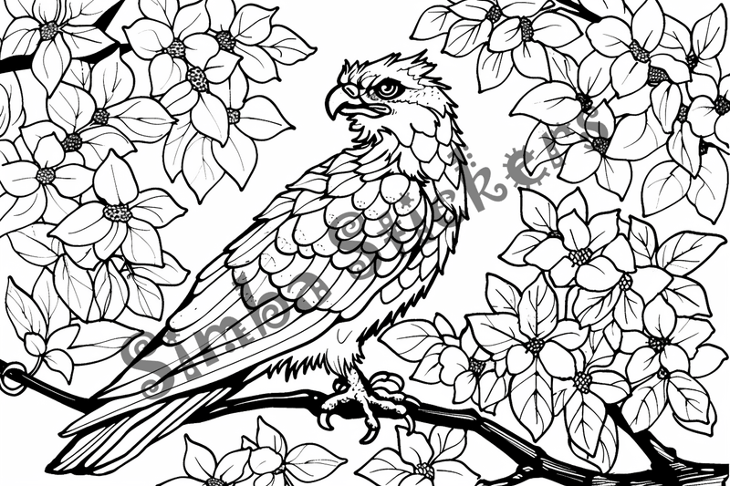 Colouring pages, bundle of eagles 2, 25 images