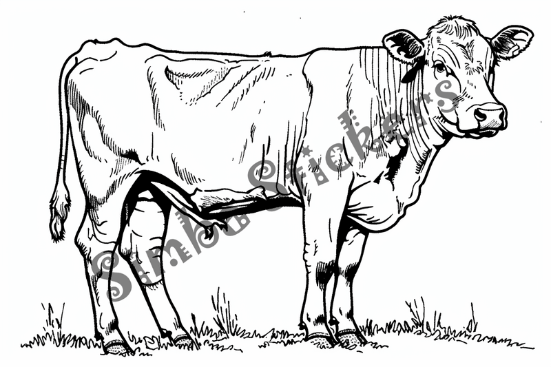 Colouring pages, bundle of cattle, 25 images