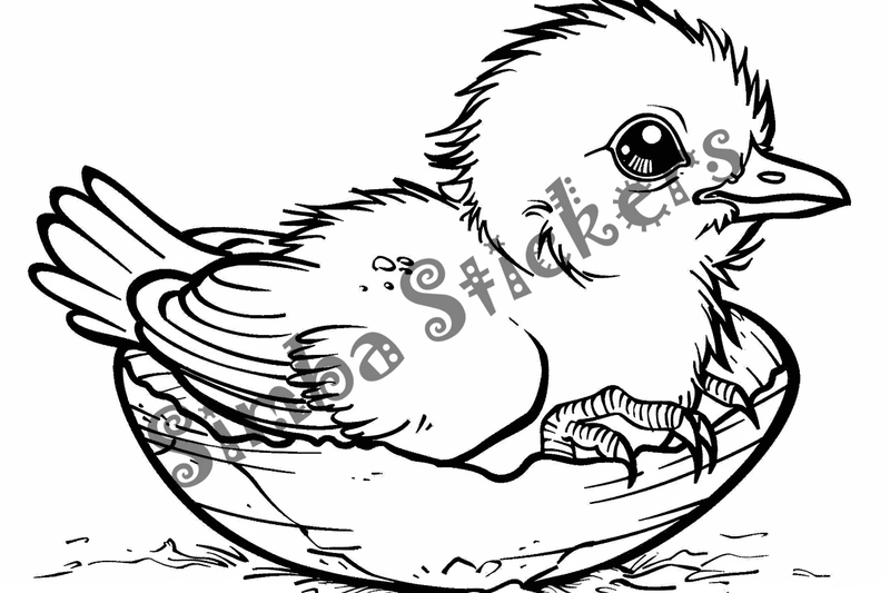 Colouring pages, bundle of seagulls, 50 images