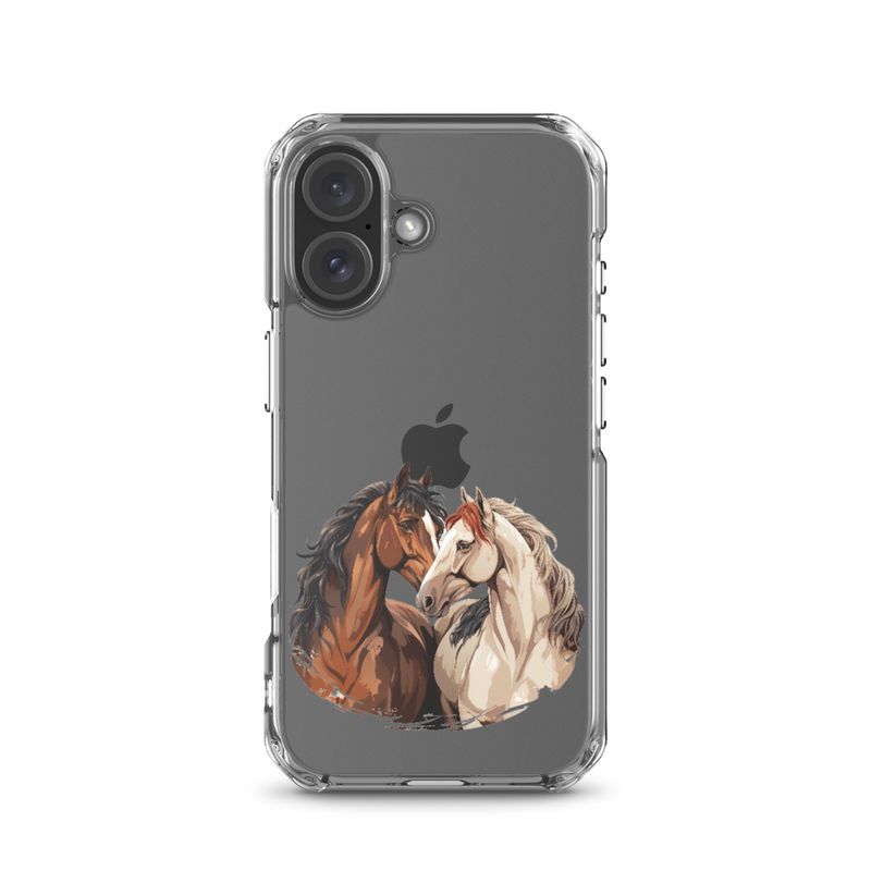 Clear Case for iPhone, Horses nose-to-nose, jbgjpy