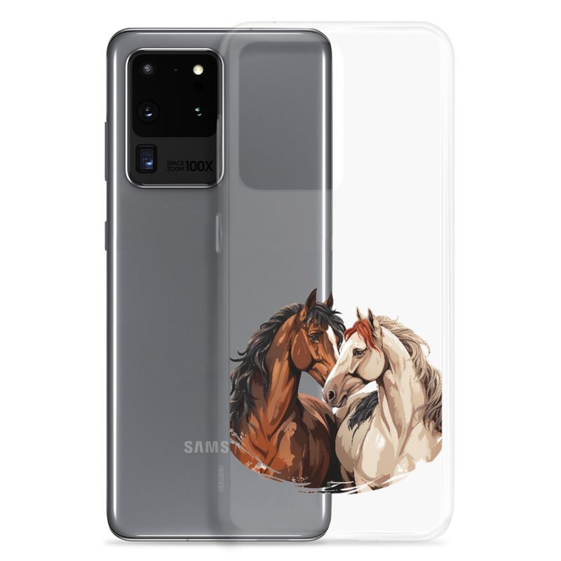 Clear Case for Samsung, Horses nose-to-nose, jbgjpy
