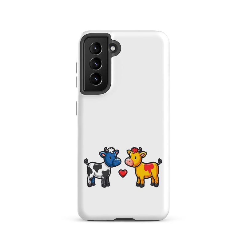 Tough Case for Samsung, Cattle, bull and cow in love, both colourful, zbyzzs