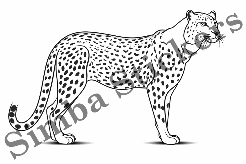 Colouring pages, Bundle of cheetahs, 25 images