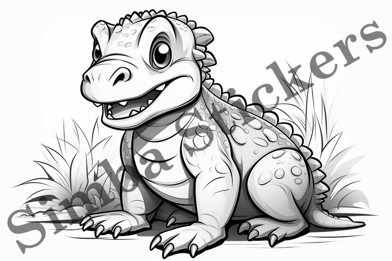 Colouring pages, Bundle of crocodiles, 25 images