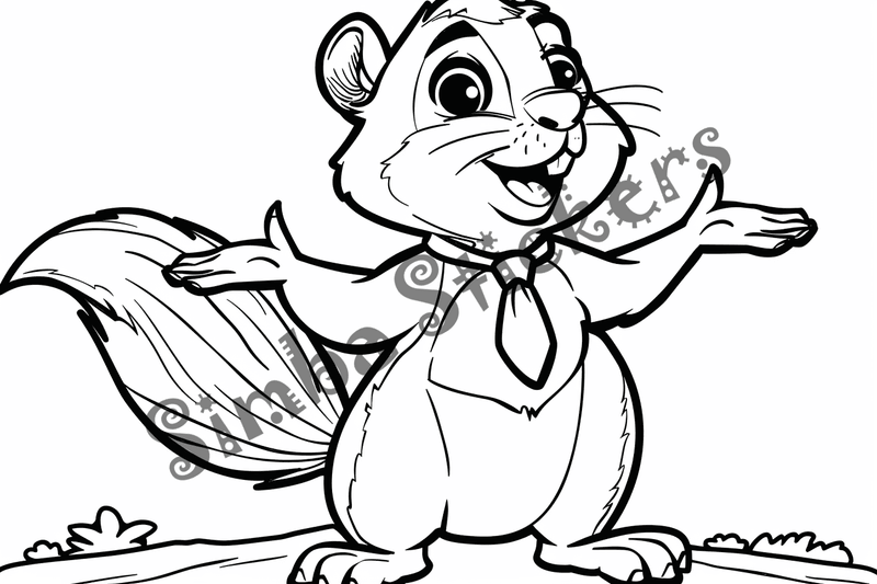 Colouring pages, bundle of groundhogs, 50 images 2