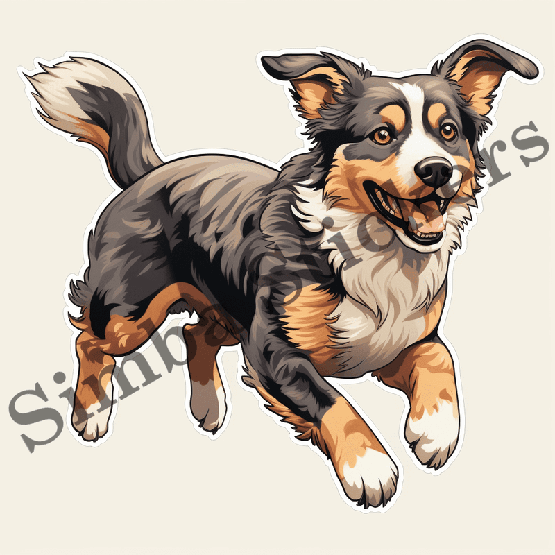 Dog running, image set, 10 images