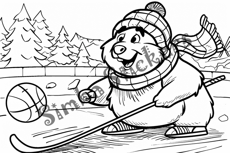 Colouring pages, bundle of groundhogs, 50 images