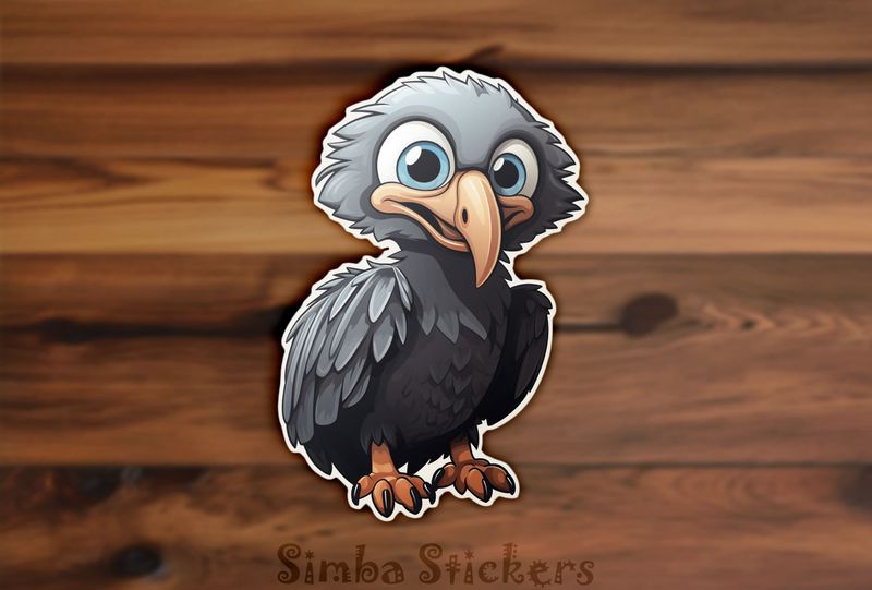 Cute baby vulture smiling, tbjshs