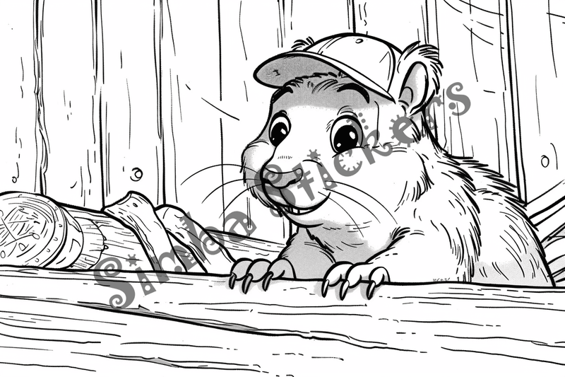Colouring pages, bundle of groundhogs, 50 images 2