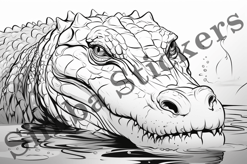 Colouring pages, Bundle of crocodiles, 25 images