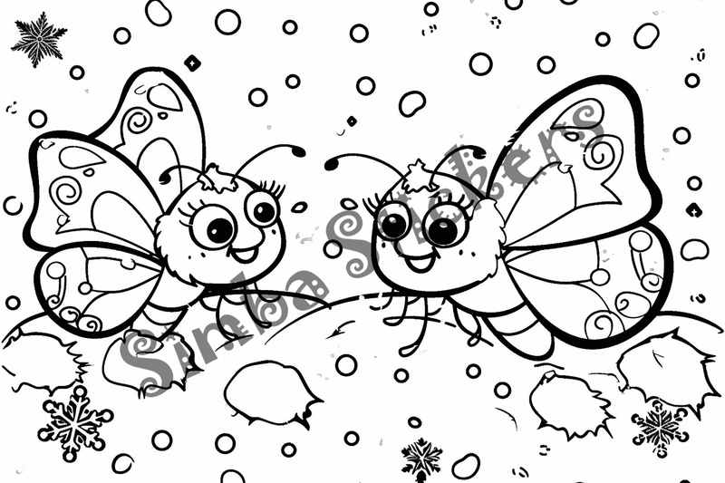 Colouring pages, bundle of butterflies, 50 images 2