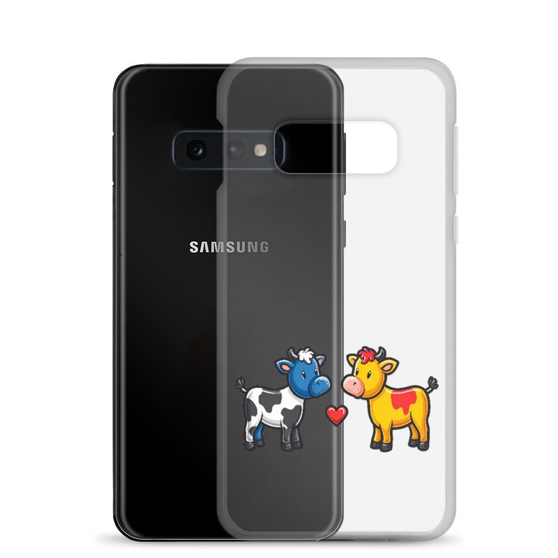 Clear Case for Samsung, Cattle, bull and cow in love, both colourful, zbyzzs