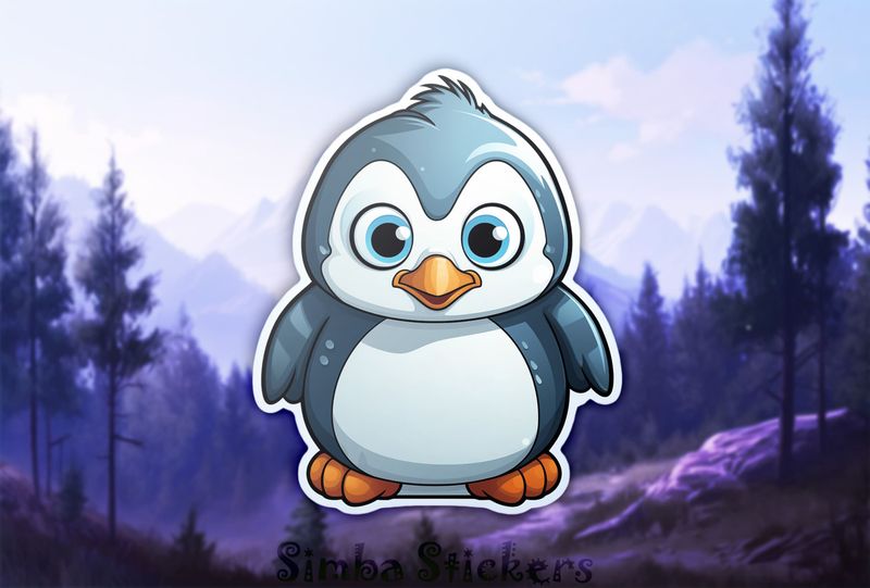 Cute baby penguin happy, ihfjha