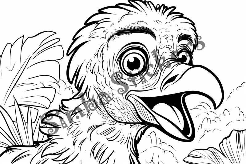 Colouring pages, bundle of vultures, 50 images, kqxcna