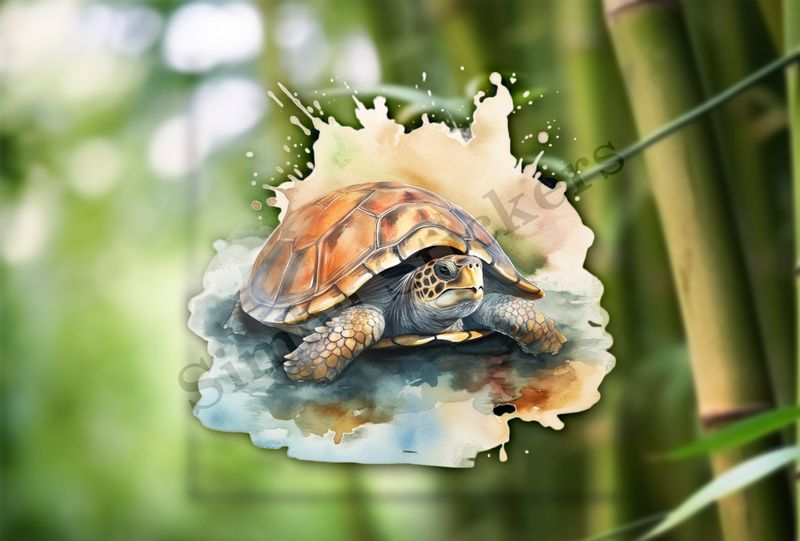 Tortoise, watercolour