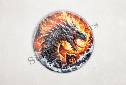 Black dragon, rising out of the water