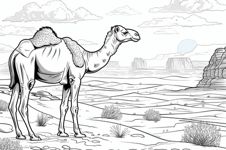 Colouring pages, bundle of Sahara Desert, 25 images