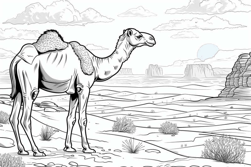 Colouring pages, bundle of Sahara Desert, 25 images