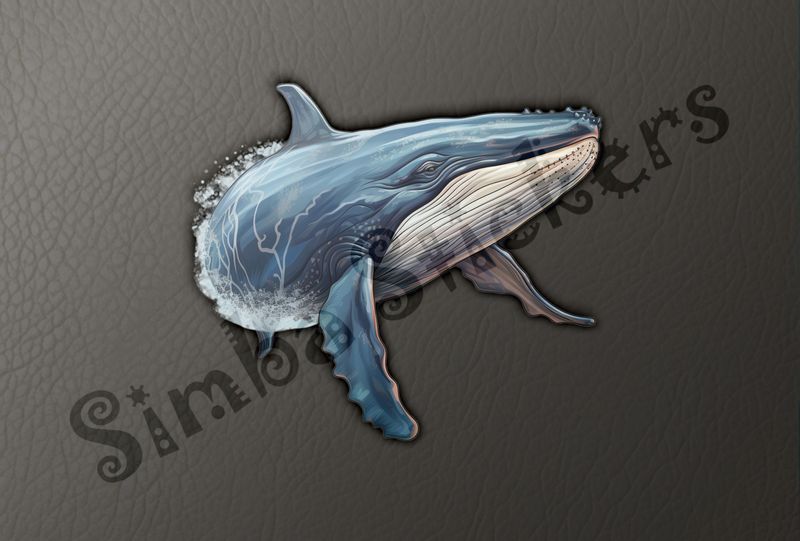 Whale turning in the water