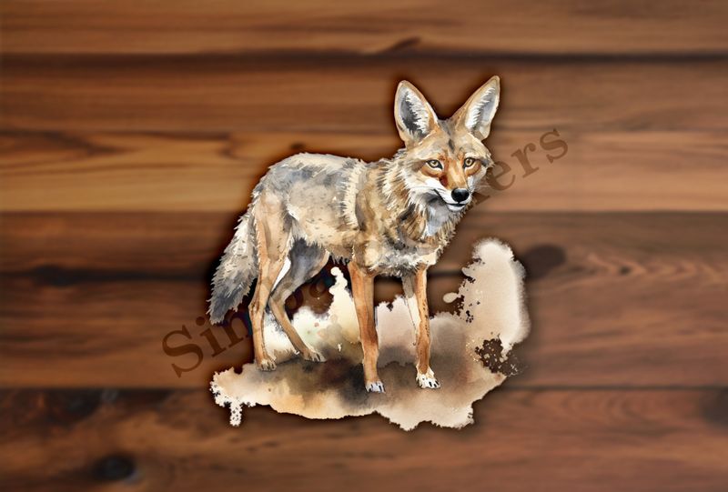 Jackal, watercolour