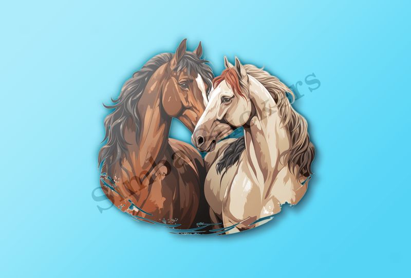 Horses nose-to-nose, jbgjpy