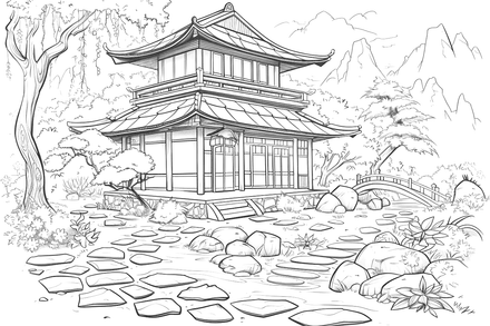 Colouring pages, bundle of houses, 25 images 2