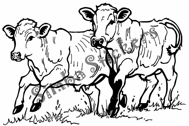 Colouring pages, bundle of cattle, 25 images 2