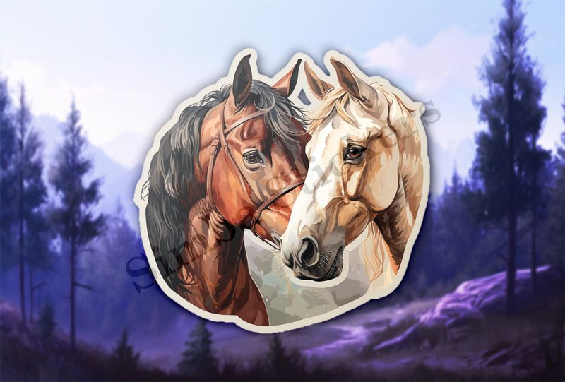 Horses nose-to-nose