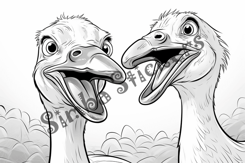 Colouring pages, bundle of turkeys in love, 25 images