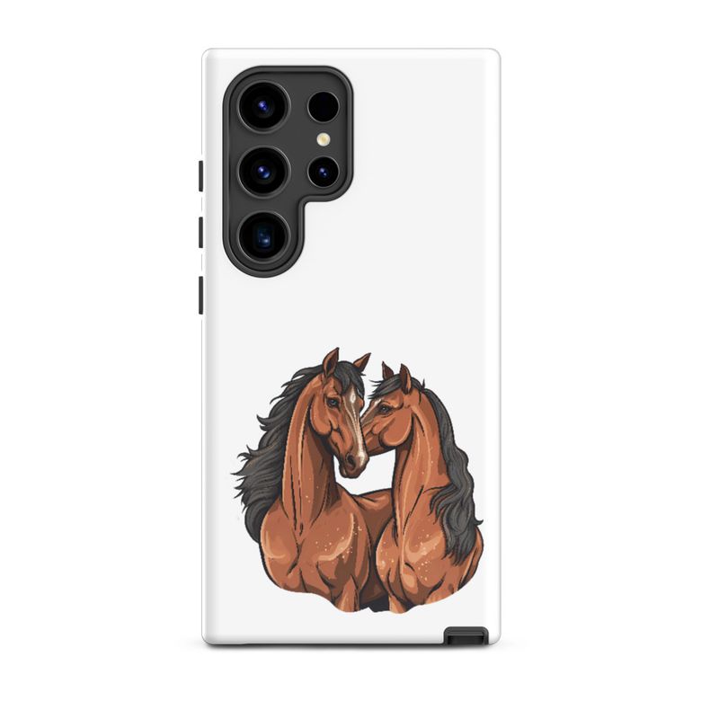 Tough Case for Samsung, Two brown horses snuggling, tdwcyd