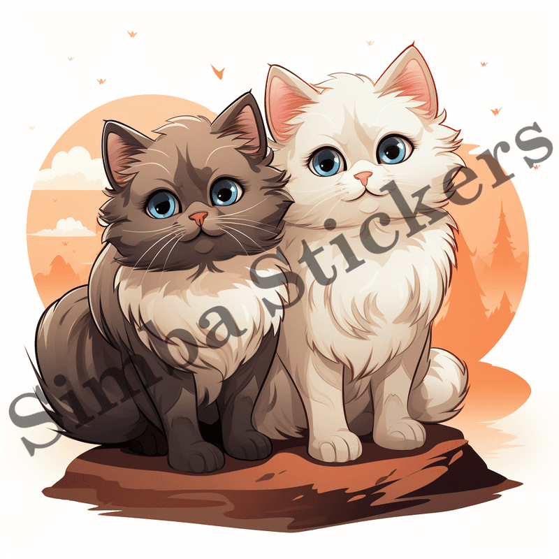 Himalayan cats in love, image set, 10 images