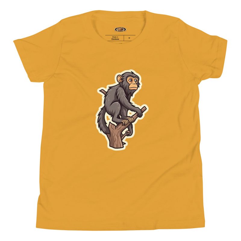 Youth T-shirt, Baboon on a tree, looking sad 