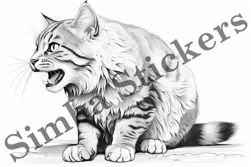 Colouring pages, Bundle of cats, 25 images