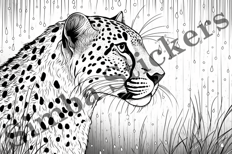 Colouring pages, Bundle of cheetahs, 25 images