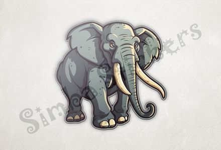 Elephant stomping around cutely