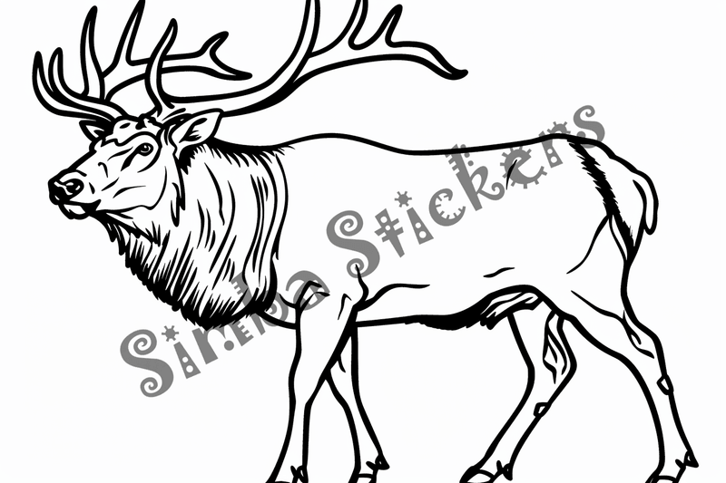 Colouring pages, bundle of elks, 25 images 2