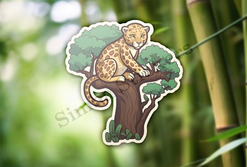 Leopard sitting in a tree