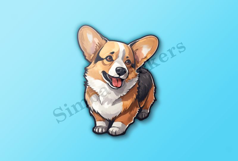 Corgie dog excited