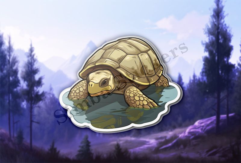Tortoise in shallow water