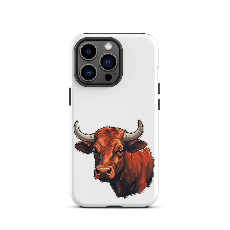 Tough Case for iPhone, Bull face, partial side view, bpor80