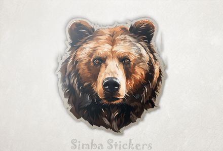 Bear with soulful gaze, watercolour, cxsnhb