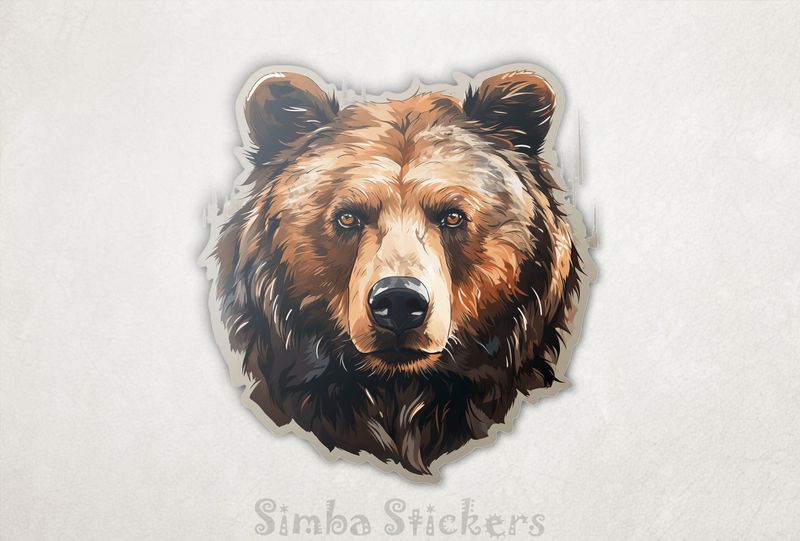 Bear with soulful gaze, watercolour, cxsnhb