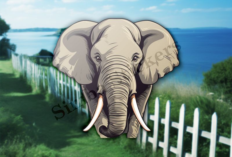 Elephant, front view