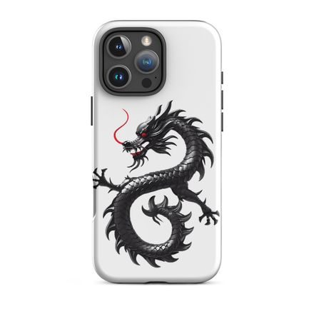 Tough Case for iPhone, Black Chinese dragon, iapoxq