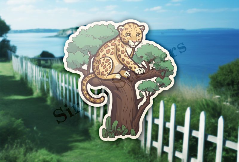 Leopard sitting in a tree