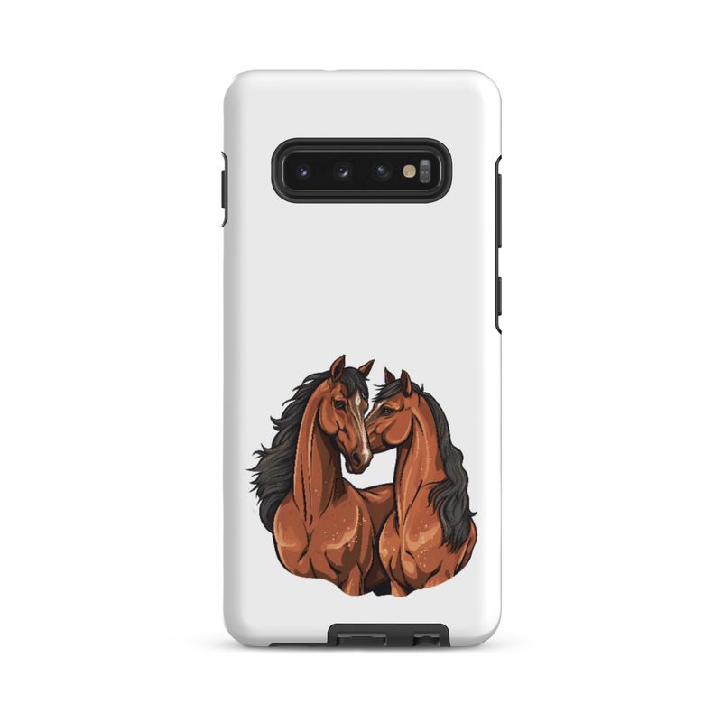 Tough Case for Samsung, Two brown horses snuggling, tdwcyd