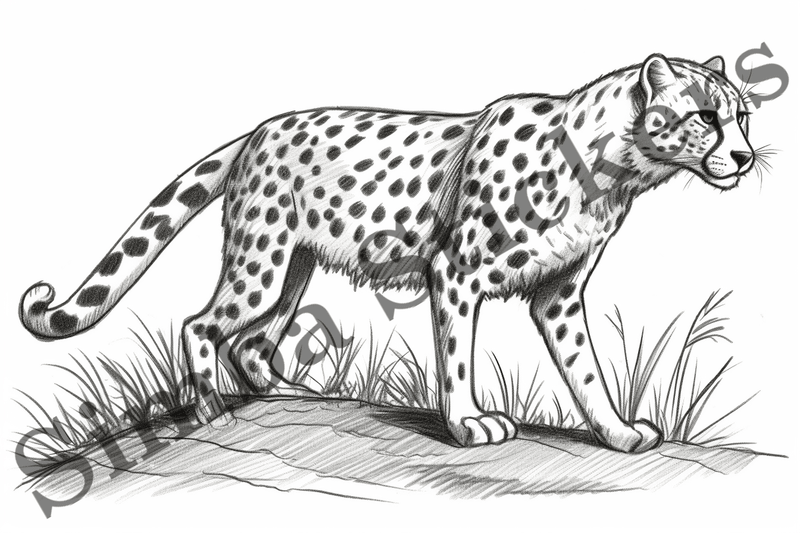 Colouring pages, Bundle of cheetahs, 25 images
