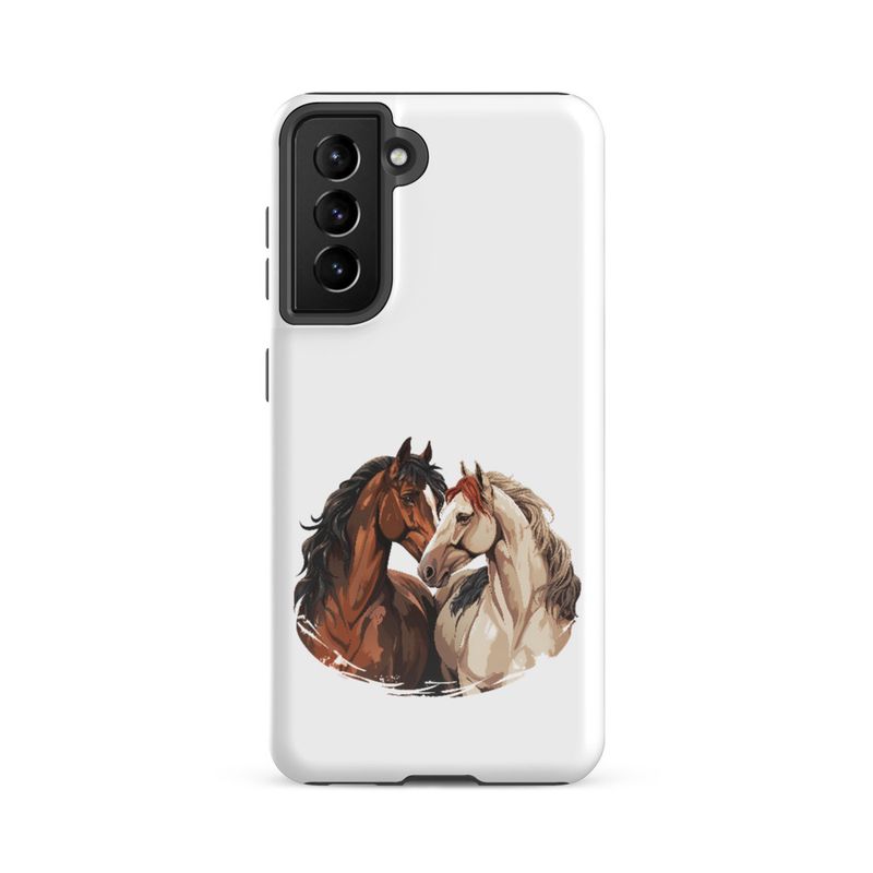 Tough Case for Samsung, Horses nose-to-nose, jbgjpy